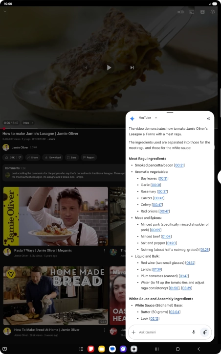 The answer from Gemini to your question is displayed. The answer from Gemini to your question is displayed.