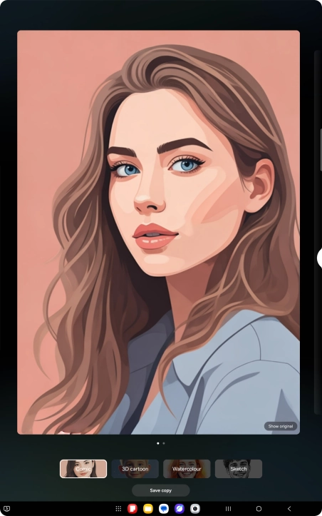 Press Save copy to save the generated photo suggestion. Press Save copy to save the generated photo suggestion.