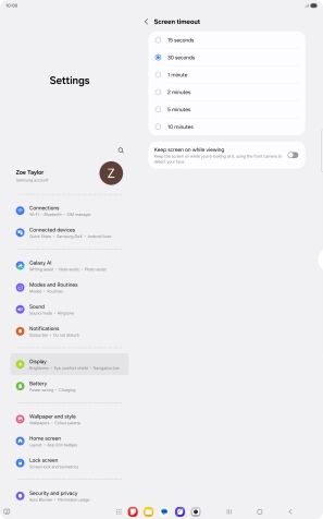 Press the required setting. Press the required setting.