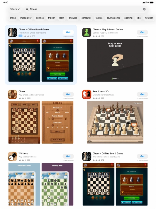 Press the required app. Press the required app.
