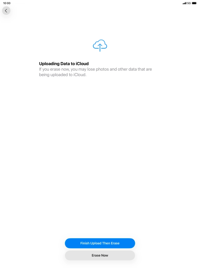 Press Erase Now. Press Erase Now.