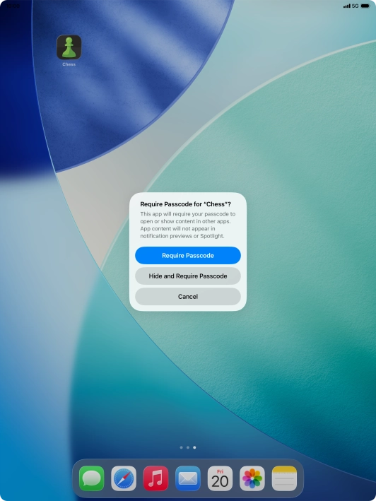 Press Require Passcode. Press Require Passcode.