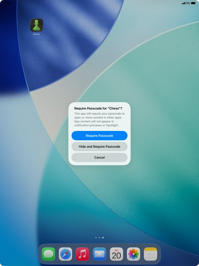 Press Require Passcode. Press Require Passcode.
