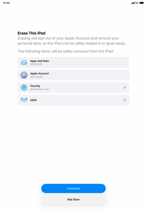 Press Continue. Press Continue.