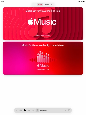 Press the iPad icon. Press the iPad icon.