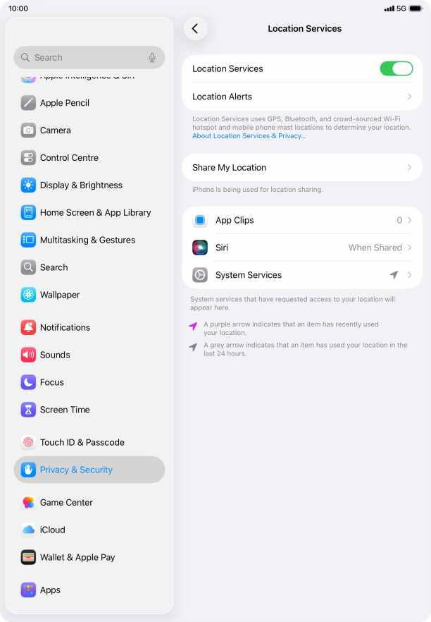 Press the required app. Press the required app.