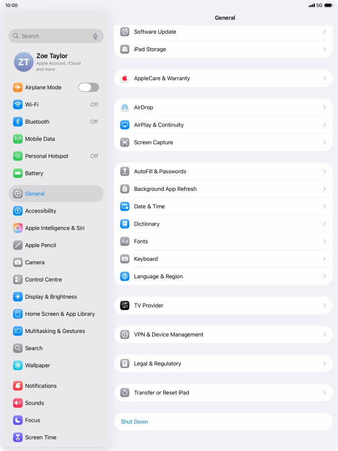 Press Transfer or Reset iPad. Press Transfer or Reset iPad.