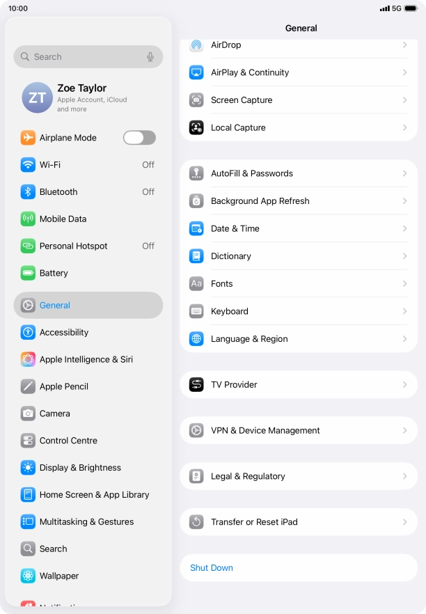 Press Transfer or Reset iPad. Press Transfer or Reset iPad.