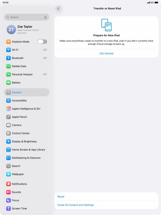 Press Reset. Press Reset.