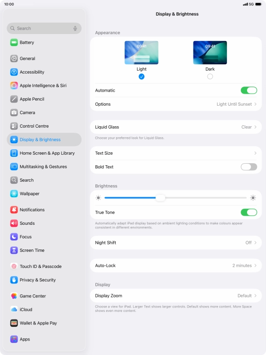 If you turn on the function, press Options and follow the instructions on the screen to select the required period of time for Dark Mode. If you turn on the function, press Options and follow the instructions on the screen to select the required period of time for Dark Mode.