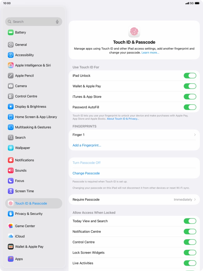 Press the indicators next to the required settings to turn them on or off. Press the indicators next to the required settings to turn them on or off.