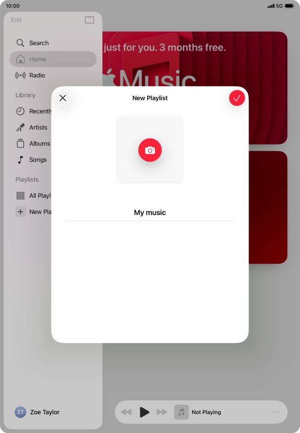 Press the confirm icon. Press the confirm icon.