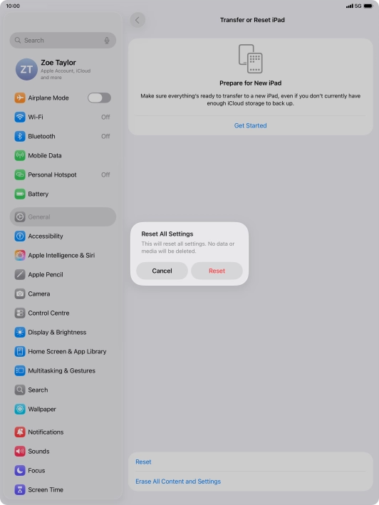 Press Reset. Press Reset.
