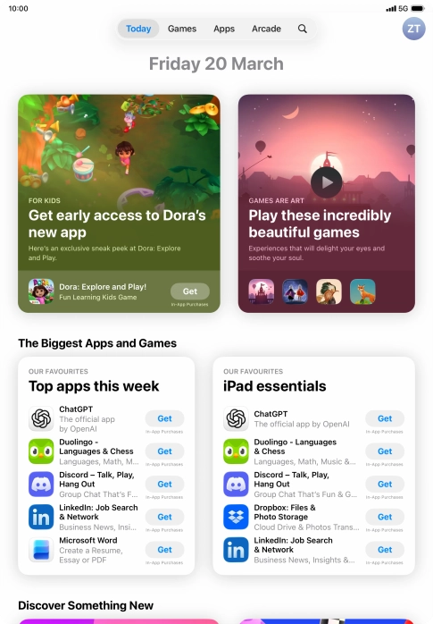 Press the search icon. Press the search icon.