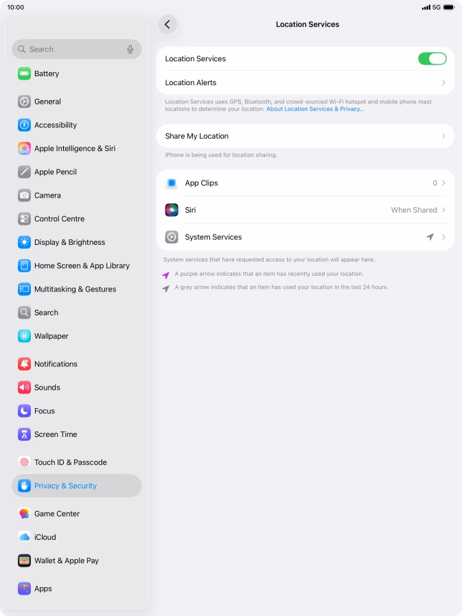 Press the required app. Press the required app.