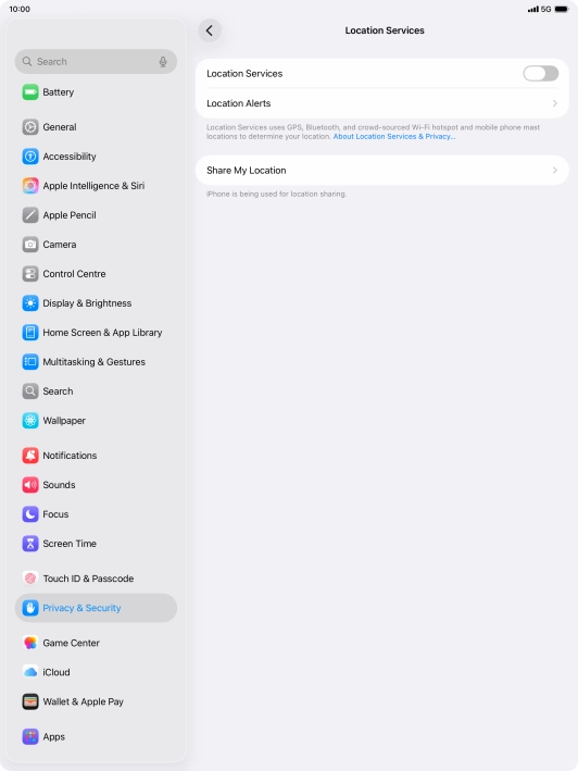 Press the indicator next to Press the indicator next to