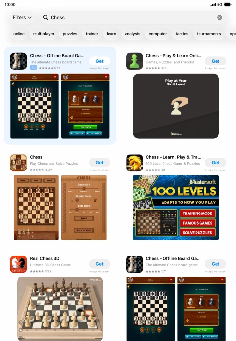 Press the required app. Press the required app.