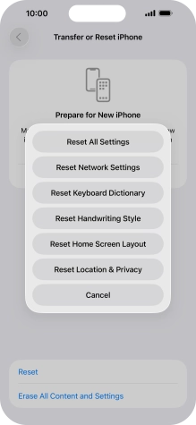 Press Reset Network Settings. Press Reset Network Settings.