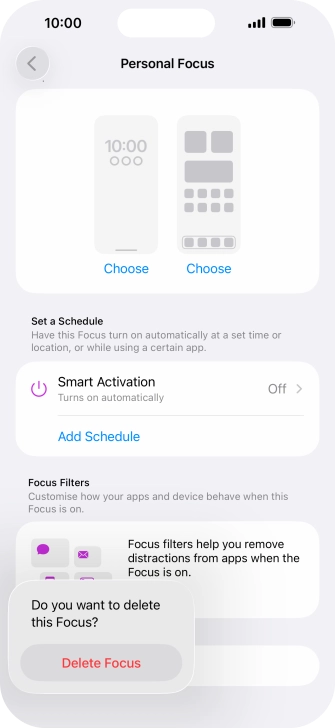 Press Delete Focus. Press Delete Focus.