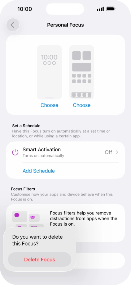Press Delete Focus. Press Delete Focus.