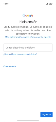 Si no tienes una cuenta de Google, pulsa Crear cuenta y sigue las indicaciones de la pantalla para ver cómo crear una cuenta nueva. Si no tienes una cuenta de Google, pulsa Crear cuenta y sigue las indicaciones de la pantalla para ver cómo crear una cuenta nueva.