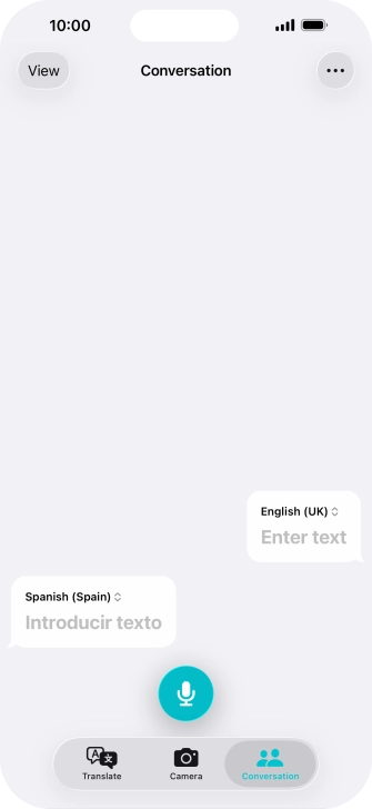 Press the microphone icon and say the required word or sentence. Press the microphone icon and say the required word or sentence.