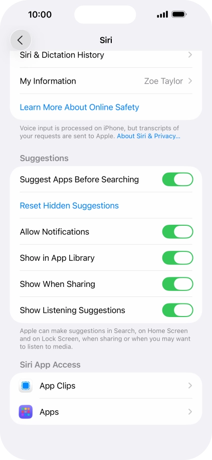 Press the required app. Press the required app.