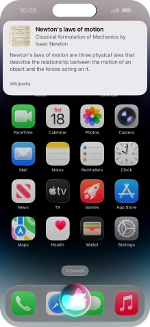 Ask questions or ask Siri to find information on the internet. Ask questions or ask Siri to find information on the internet.