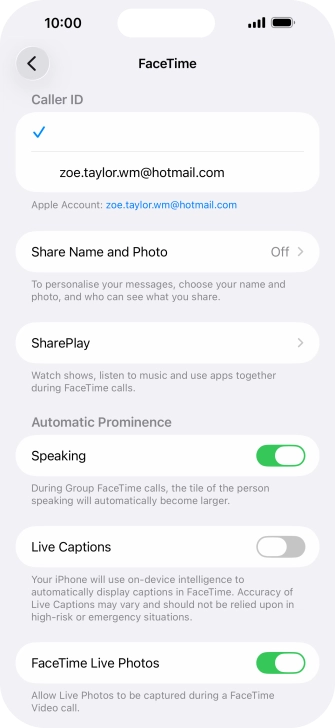 Press the required setting below  Press the required setting below