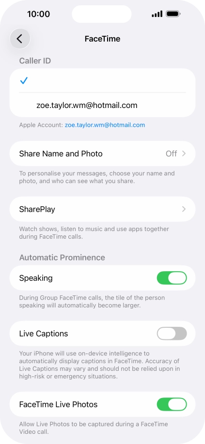 Press the required setting below  Press the required setting below
