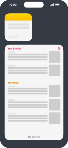 Press and hold the required Widget Stack. Press and hold the required Widget Stack.