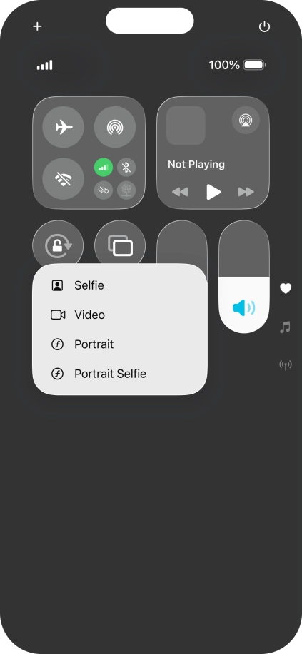 Press and hold the required function to see more actions. Press and hold the required function to see more actions.