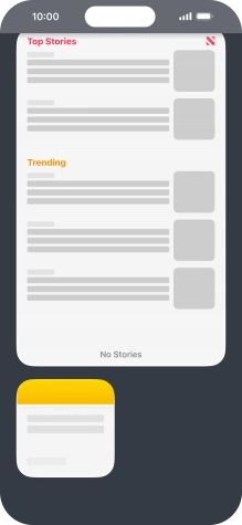 Press and hold the required widget until a pop-up menu is displayed. Press and hold the required widget until a pop-up menu is displayed.