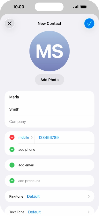 Press the confirm icon. Press the confirm icon.