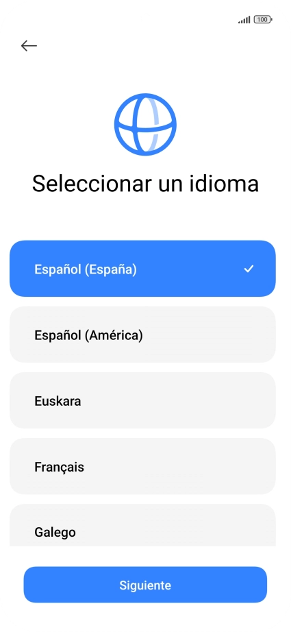 Pulsa el idioma deseado. Pulsa el idioma deseado.
