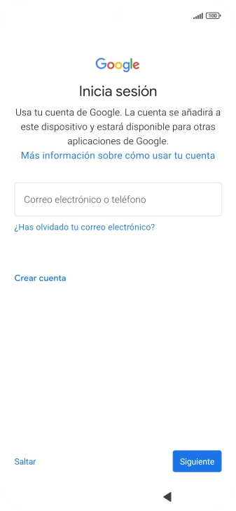 Sigue las indicaciones de la pantalla para terminar la activación. Sigue las indicaciones de la pantalla para terminar la activación.