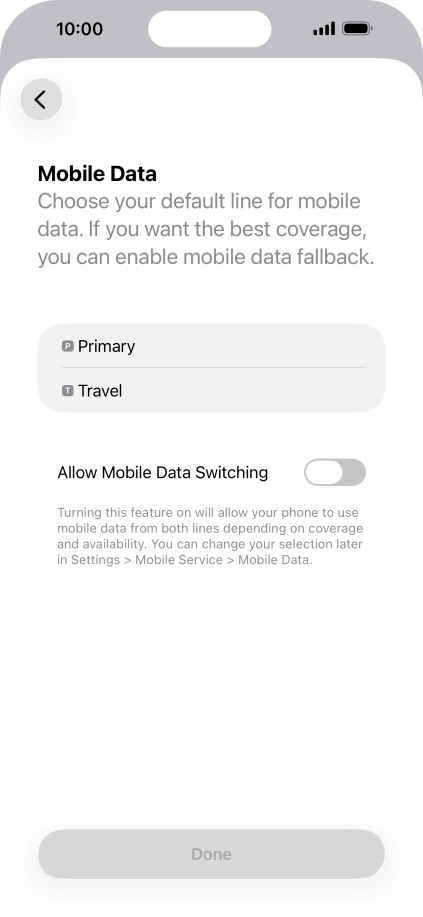 Press the required price plan. Press the required price plan.