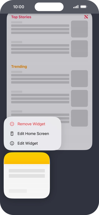 Press Remove Widget. Press Remove Widget.