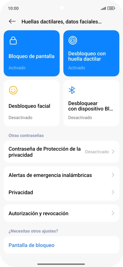 Pulsa Bloqueo de pantalla. Pulsa Bloqueo de pantalla.