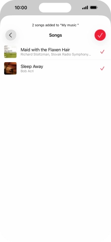 Press the confirm icon. Press the confirm icon.