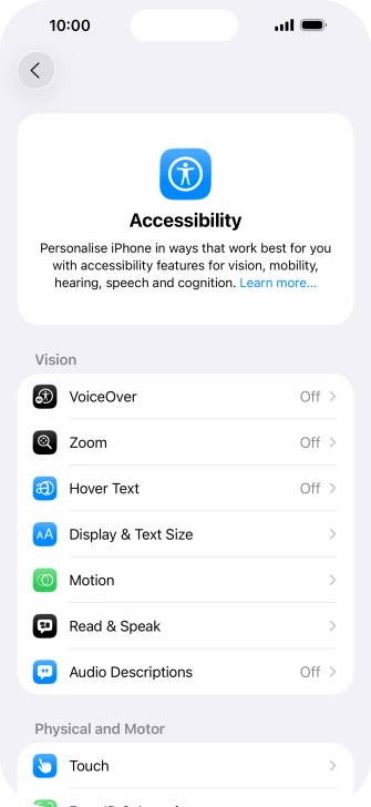 Press Display & Text Size. Press Display & Text Size.