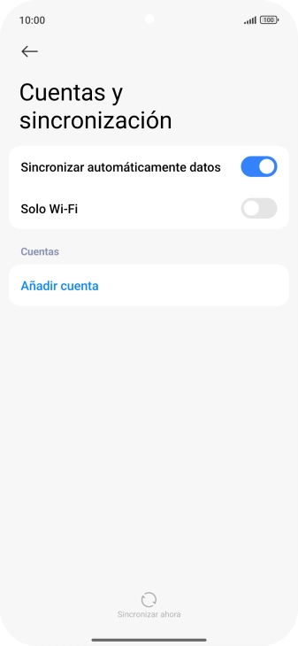 Pulsa Añadir cuenta. Pulsa Añadir cuenta.