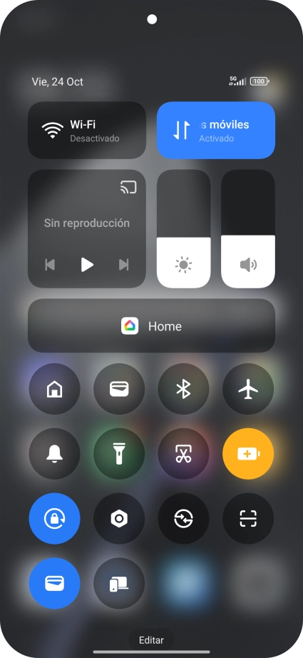 Desliza el dedo hacia arriba desde la parte inferior de la pantalla para terminar y volver a la pantalla de inicio. Desliza el dedo hacia arriba desde la parte inferior de la pantalla para terminar y volver a la pantalla de inicio.