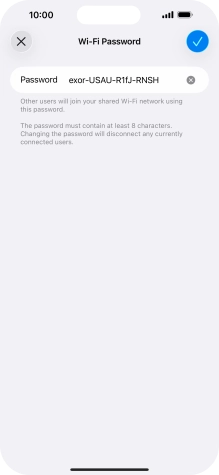 Press the confirm icon. Press the confirm icon.