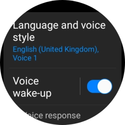 Press Language and voice style.