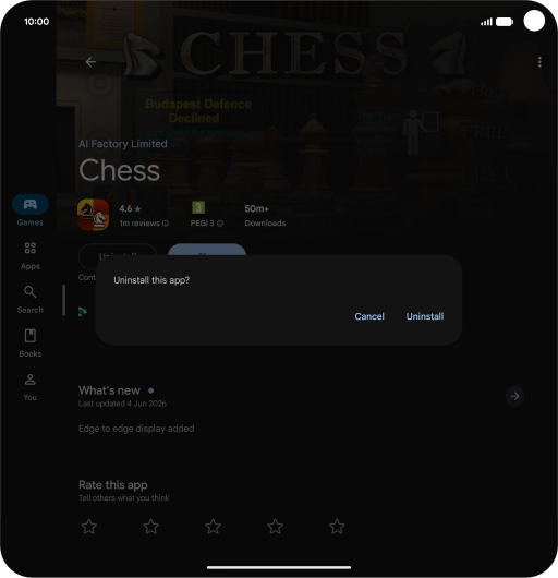 Press Uninstall.