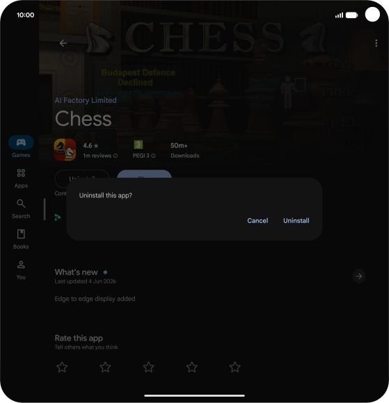 Press Uninstall.