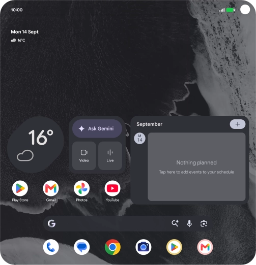 When the battery charging icon is displayed, charging is in progress.