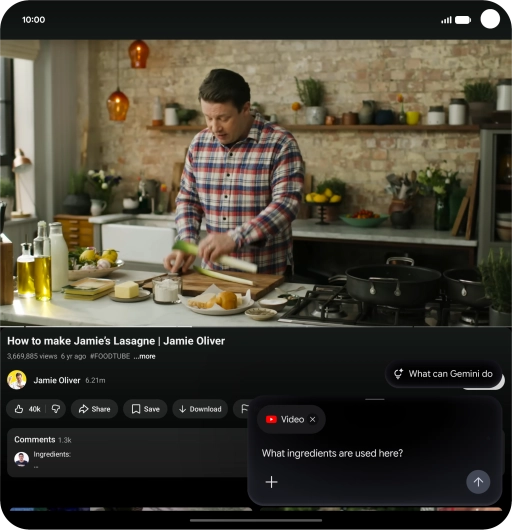 Follow the instructions on the screen to type or speak the required question for the video.