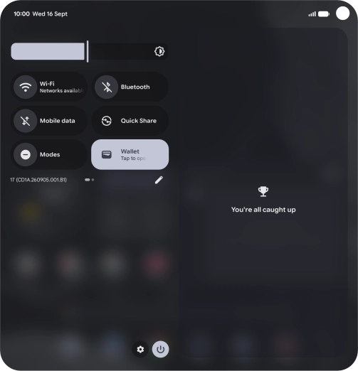 Press the settings icon.